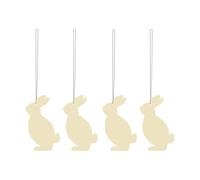 Cooee Design Set de 4 colgantes de pascua Easter Deco liebre Light yellow