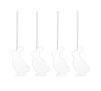 Cooee Design Set de 4 colgantes de pascua Easter Deco liebre White