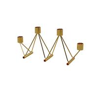 Cooee Design Vinkel Brass - Soporte para Velas (Acero Inoxidable, latón, 8 x 30 x 13,5 cm)
