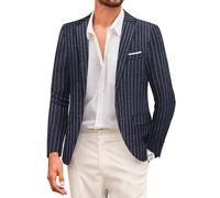 COOFANDY Chaqueta deportiva para hombre, moderna, para tiempo libre, 1 botón, chaqueta de traje de negocios, corte regular, S