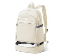 coofay Mochila de gimnasio para mujer, mochila impermeable con compartimento para zapatos, mochila de viaje, mochila deportiva, bolsa de gimnasio grande, Q-beige, S, Clásico