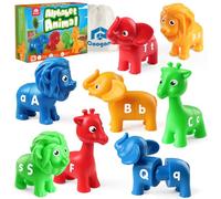 Coogam ABC Juego de emparejamiento de Letras de Animales, 26PCS con mayúsculas y minúsculas, Juguetes Deportivos Finos, Juguetes de Aprendizaje Montessori en Edad Preescolar para niños de 2 3 4 años