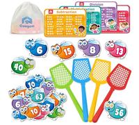 Coogam juego de cálculo matemático, aprender operaciones matemáticas, matemáticas para vencer cartas de moscas, ejercicios a más y menos, multiplicación y división, adecuado para el primero, segundo y