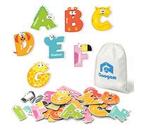Coogam Letras Magnéticas 26Pcs Jumbo Alfabeto ABC Colorido Animal Forma Imanes de Nevera en mayúsculas Grandes Juego de Juguetes educativos Juegos de Aprendizaje de ortografía para niños