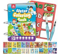 Coogam Libro ocupado para colorear al agua y juguete de pintura acuática sin medir, juego de 12 garabatos de doble cara para cesta de Pascua, regalos educativos de aprendizaje para 3-5