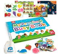 Coogam Preschool Magnetic Busy Book, 9 Pegatinas temáticas Juguetes sensoriales Habilidades motoras Finas Carpeta de Aprendizaje Libro silencioso Montessori Juguetes para niños