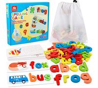 Coogam See Ortografía Aprendizaje Juguete Madera ABC Alfabeto Tarjetas Flash Forma a Juego Juegos de Letras Montessori Preescolar Stem Regalo Educativo Juguetes para niños pequeños