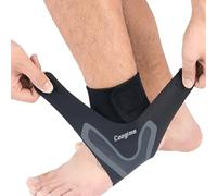 Coogime 2 piezas tobillera, banda de tobillo flexible para futbol, vendaje para fascitis plantar, tobillera transpirable flexible (Grey, L)