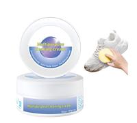 Coogime 2024 Nuevo Crema limpiadora de zapatos, crema de limpieza de zapatos blanca, crema de limpieza multifuncional, crema para eliminar manchas, limpiador de zapatos para zapatos blancos con