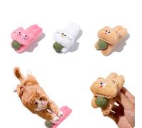 Coogime 3 bolas de hierba gatera, 2025 nuevos juguetes para gatos, juguetes de peluche para gatos, autoempleo, cojín para gatos para cuidado de pagos (rosa+blanco+marrón)