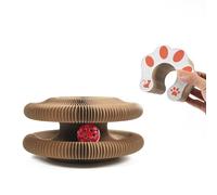 Coogime Rascador para gatos, órgano mágico, cartón rascador para gatos, 2 en 1, tabla para rascar con cascabeles, plegable y cómodo, juguete para gatos duradero