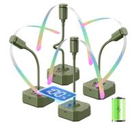 Coohea Ventiladores de mosca para mesas, batería recargable que dura hasta 20 horas de trabajo, ventilador de mosca con pantalla LED y cuchillas seguras, ventiladores de alimentos para mesas al aire