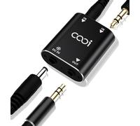 Cooidea 2 Channel Stereo Audio Mixer - Guscio in Metallo, Interfaccia AUX Supporta 2 Ingressi e 1 Uscita Mini Miscelatore Stereo Include Cavi Audio da 1 Metro - Per PC, Telefono, Laptop, Cuffie