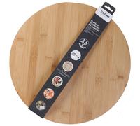 COOK CONCEPT - KA4331, Bandeja Redonda Giratoria de Madera de Bambú, Diseñada para Presentar Tus Delicias, Base Giratoria, Diámetro 35 cm, Altura 2,5 cm, Color Beige
