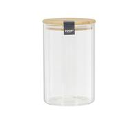 Cook Concept Bote de Vidrio 1 L Transparente con Tapa de Bambú para Conservar Alimentos