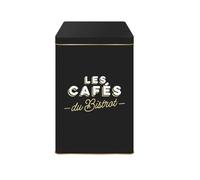 COOK CONCEPT - BT6823 - Caja de Metal Café Bistró Elegante para Almacenamiento Práctico y Estético - Protección Óptima de Alimentos - Tamaño 10,8x18,4x10,8 cm - Colores Negro, Verde, Beige