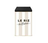 COOK CONCEPT - BT6826 Caja Metálica Bistrot para Arroz - Diseñada para Almacenamiento Práctico - Protección Hermética - Tamaño 10,8 x 18,4 x 10,8 cm - Colores Negro, Verde, Beige