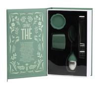 Cook Concept Caja-Libro Juego de 4 Piezas para Té - Pinza, Infusor y Soportes en Acero Inoxidable y Silicona