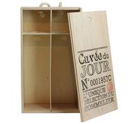 Cook Concept Caja Vino 2 Botellas Madera con Asa Transporte