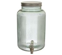 COOK CONCEPT, KA0495, Fuente de Cristal de Colores para Bebidas y Aperitivos de 5 litros, Ideal para cócteles, Cervezas y zumos. Diseño Elegante y práctico, Color Verde