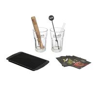 COOK CONCEPT - KA0519 Set Completo de Mojito - Vasos, Mazo, Cubitera y Recetas - Accesorios para Cócteles Refrescantes - 30cl - Multicolor