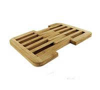 COOK CONCEPT - KA2137 Salvamanteles Extensible de Madera de Bambú - Diseño Natural - Ajustable de 20 a 30 cm - Ideal para Preparaciones Culinarias - Color Beige