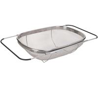 COOK CONCEPT - KA4150 Colador con Asas Extensibles - Acero Inoxidable y Elastómero - para Todos los Fregaderos - Dimensiones 11 x 34,5 x 25,4 cm - Color Negro