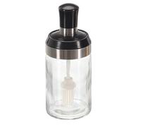 COOK CONCEPT - KA4610, Tarro de Conservación con Utensilio Integrado de Acero Inoxidable y Vidrio, Ideal para Autoservicio en la Mesa, Dimensiones 16 x 6,5 x 6,5 cm, Color Transparente