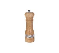 COOK CONCEPT - KA4629 Molinillo Manual de Pimienta y Sal de Madera - Diseñado para Sazonar con Precisión - Molinillo Cerámico Ajustable - Modelo Grande - D5 x H16,5 cm - Color Beige y Transparente