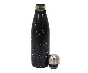 COOK CONCEPT - KA4970 Botella Isotérmica Reutilizable 50 n Acero Inoxidable - Conserva 6h Caliente y 18h Frío - Dimensiones 26 x 26 x 7 cm - Color Negro