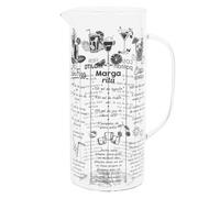 COOK CONCEPT - KA5875, Jarra para Cócteles de 2L con Recetas Integradas, Diseño Elegante en Borosilicato, Ideal para Aperitivos y Fiestas, Dimensiones 16.5 x 10 x 10 cm, Transparente, Negro