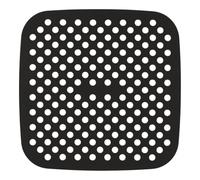 COOK CONCEPT - KC0018 Tapetes Reutilizables para Freidora de Aire - Set de 2 - Protección del Revestimiento - Limpieza Fácil - Circulación Óptima de Aire - Ø 21 cm - Color Negro