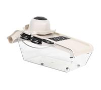 COOK CONCEPT - KD0002 Mandolina Ergonómica con Depósito y 5 Accesorios - Cuchilla de Acero Inoxidable para Cortes Precisos - Fácil de Limpiar - Tamaño Estándar - Color Beige