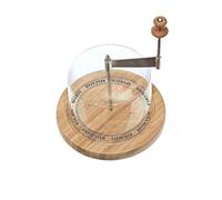 Bistrot CMKD3160 Quesera C/Tapa Tete DE MOINE, Madera, Beige, 18.3 x 18.3 x 24.7 cm