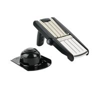 COOK CONCEPT - KD3269 Mandolina de Acero Inoxidable - Diseñada para Cocina Eficiente - 3 Grosores de Corte - Pata Plegable - Cuchillas Integradas - 23,5 cm - Color Negro