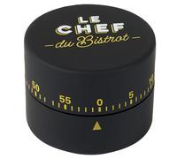 COOK CONCEPT - KM0502 Temporizador Mecánico Bistró Vintage - Precisión de Medida - Alarma Sonora - Fácil de Usar - Compacto y Práctico - Tamaño 59 cm - Color Negro