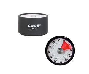 COOK CONCEPT - KM4077 Temporizador Magnético Práctico para Cocina - Indicador de Tiempo con Zona Roja - Diseño Colorido - Tamaño Único - Color Aleatorio