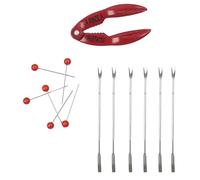 COOK CONCEPT - KU6544 Kit para Mariscos y Frutos del Mar - Herramientas Prácticas y Elegantes - Para Comidas en Familia o con Amigos - Tamaño Único - Color Multicolor