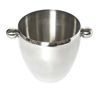 COOK CONCEPT - KV7352 Cubo de Hielo de Metal 1L - Diseño Moderno para Cócteles y Aperitivos - Fácil de Limpiar - Dimensiones Compactas - Color Plata