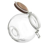 COOK CONCEPT Tarro de Conservación de Cristal Tapón de Acacia 1 L | Cristal transparente, tapón de acacia, capacidad 1 L, hermético, conservación de pasta frutos secos especias, natural