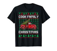 Cook Family Christmas Red Truck Personalised Funny Xmas Camiseta