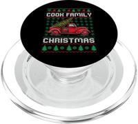 Cook Family Christmas Red Truck Personalised Funny Xmas PopSockets PopGrip para MagSafe