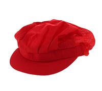 Cook - Gorra elástica ajustable para hombre y mujer, color blanco C, Rojo B, 19 x 4 cm