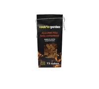 Cook’in Garden - Encendedor de Fuego en Madera comprimida, 72 Cubos 100% Naturales, Limpio y sin Olor, Encendido fácil para Barbacoa, Chimenea o brasero, Uso Exterior