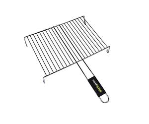 Cook’in Garden - Parrilla con pie Simple, 1 asa, Dimensiones 40 × 30 cm, Resistente a Las Llamas y Altas temperaturas, Mango Soft-Touch ergonómico, Compatible con Varias Marcas