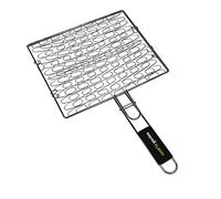 Cook’in Garden - Parrilla Envolvente para Barbacoa, Dimensiones 34 × 28 cm, Resistente a Las Llamas y Altas temperaturas, Mango Soft Touch ergonómico, Compatible con Varias Marcas