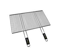 Cook’in Garden - Parrilla recortable de acero cromado 70 × 40 cm, resistente a las llamas y altas temperaturas, mangos Soft Touch, parrilla universal para barbacoa exterior