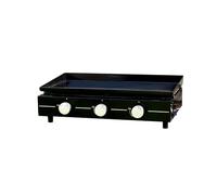 Cook’in Garden - Plancha de gas exterior, 3 quemadores para 10 personas, placa de acero esmaltado antiadherente, bandeja recuperadora de grasa amovible, ideal terraza y jardín