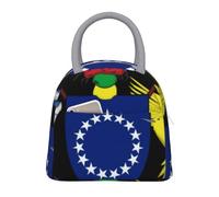 Cook Islands Emblema Nacional Grande Bolsa Almuerzo Portátil Térmica Aislada Lonchera Viaje Bolso Reutilizable Para Mujeres Hombres Niños Escuela Picnic Exterior