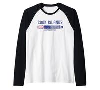 Cook Islands Flag | Cook Islander Vintage Distressed Camiseta Manga Raglan